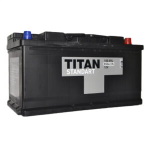 Аккумулятор (акб) 100Ah TITAN Standart (820A) 352х175х190мм ОБРАТНЫЙ (➖ ➕)