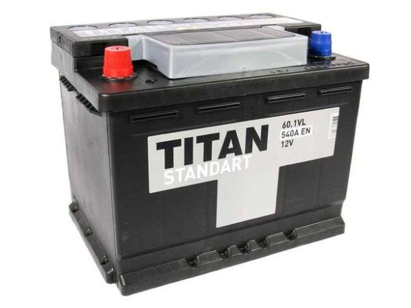 Аккумулятор (акб) 60Ah TITAN Standart (540А) 242х190х190 мм ПРЯМОЙ (➕ ➖)