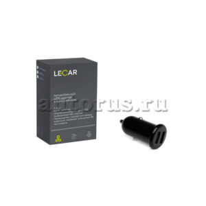 Штекер в прикур. с 2 USB LECAR 2.1A 12-24V