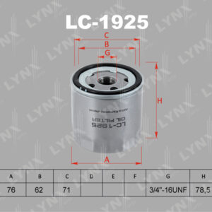 Фильтр масл. VW 1.2/1.4/1.6  LYNX LC1925